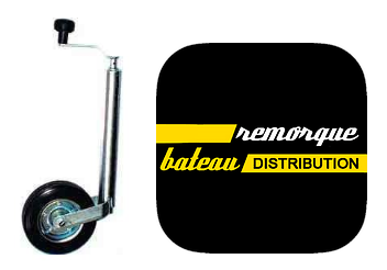 Roue jockey remorque 48mm