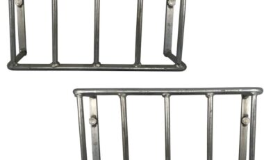 Lot 2 grilles de protection feu arrière, 260x140mm, protège-feux droit et gauche pour éclairage arrière de remorque, caravane, camping-car